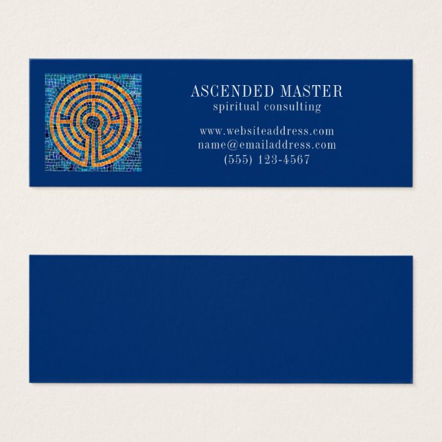 LABYRINTH IV Mini Business Card - Blue (Front & Back)