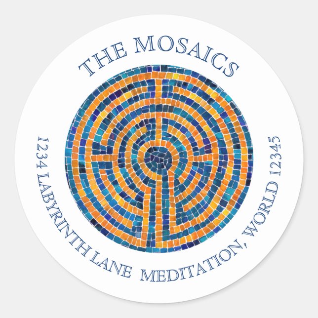 LABYRINTH IV Small Address Envelope Seals - White (Front)