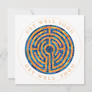 LABYRINTH IV Square Flat Get Well Card