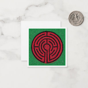 LABYRINTH IX 2.5x2.5 Blank Flat Greeting Card
