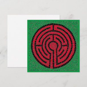 LABYRINTH IX 5.25" Square Blank Flat Card