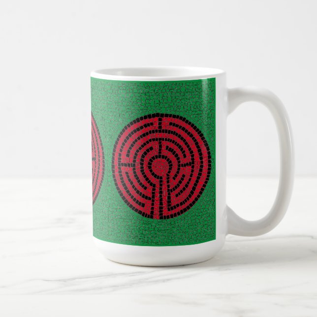LABYRINTH IX Tall White Mug (Right)