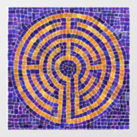 LABYRINTH MOSAIC 12x12 Window Cling