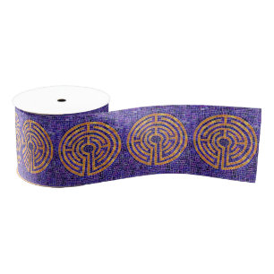 LABYRINTH MOSAIC 3" Wide Grosgrain Ribbon
