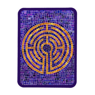 LABYRINTH MOSAIC 3x4 Flexible Magnet - Purple