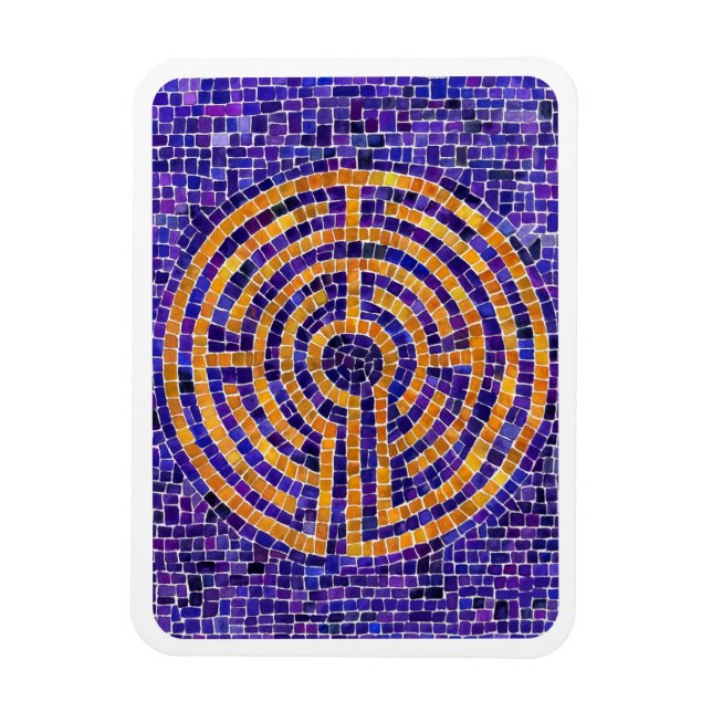 LABYRINTH MOSAIC 3x4 Flexible Magnet - White (Vertical)