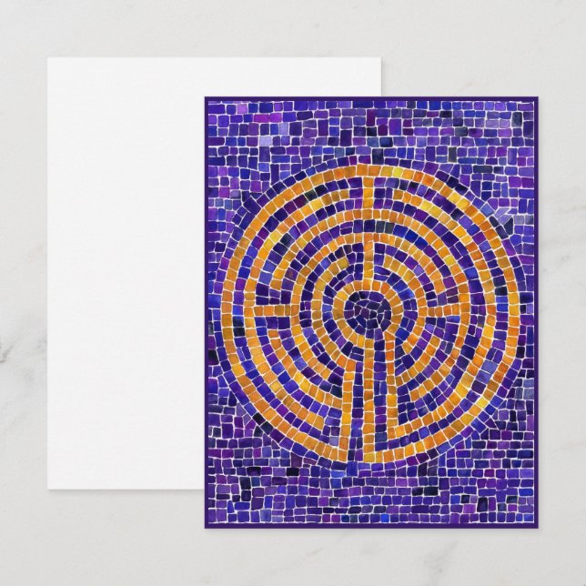 LABYRINTH MOSAIC 4.25x5.5 Flat Card  (Front/Back)
