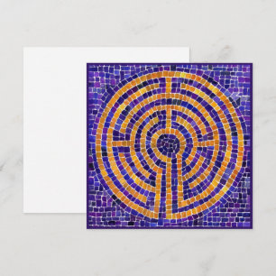 LABYRINTH MOSAIC 5.25" Square Flat Card 