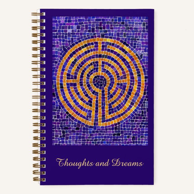 LABYRINTH MOSAIC 5.5x8.5 Spiral Notebook (Front)