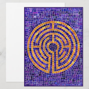 LABYRINTH MOSAIC 6.5x8.75 Flat Card 