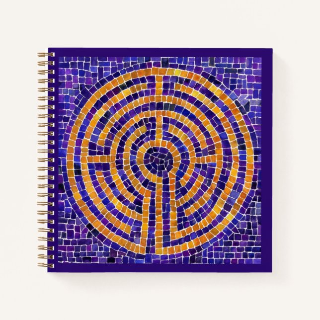 LABYRINTH MOSAIC 8.5x8.5 Spiral Notebook (Front)