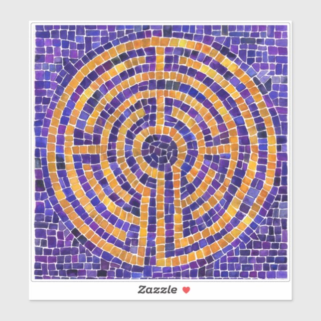 LABYRINTH MOSAIC 8x8 Vinyl Sticker (Sheet)