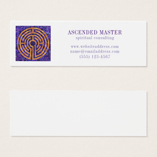 LABYRINTH MOSAIC Mini Business Card (Front & Back)