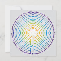 Labyrinth of Chartres Illustration - Rainbow Colou