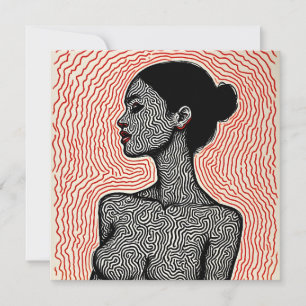 Labyrinth of Her Awakening – A Minimalist Portrait Save The Date