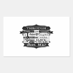 Labyrinth Quote You Have No Power Over Me Rectangular Sticker