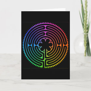 Labyrinth Rainbow Chartres Labyrinth Maze Yoga Des Card