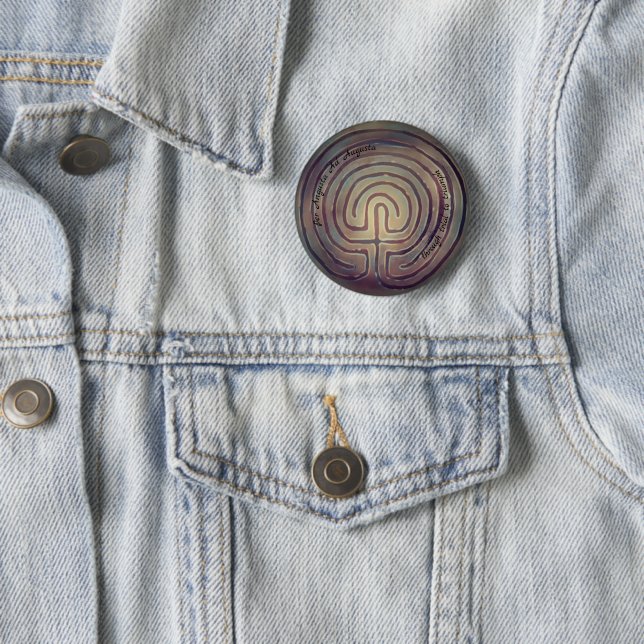 Labyrinth Symbol 6 Cm Round Badge (In Situ)