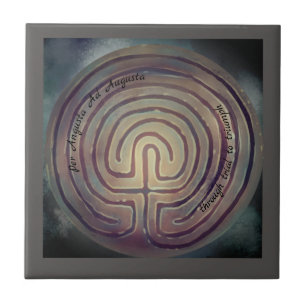 Labyrinth Symbol Ceramic Tile
