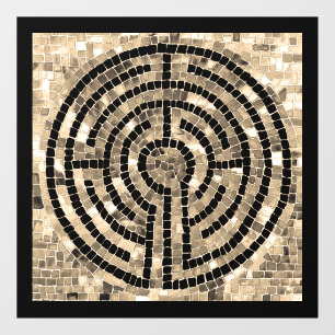 LABYRINTH V 12x12 Window Cling - Black