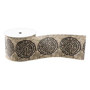 LABYRINTH V 3" Wide Grosgrain Ribbon