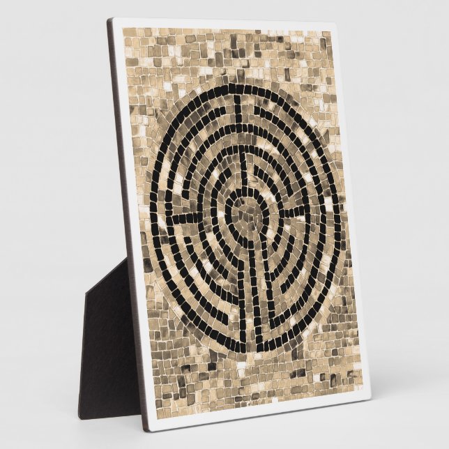 LABYRINTH V 8x10 Plaque with Easel - White (Side)