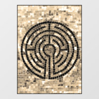 LABYRINTH V 8x11 Window Cling