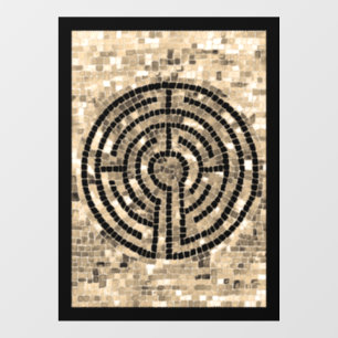 LABYRINTH V 8x11 Window Cling - Black