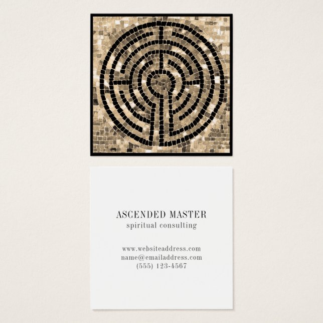 LABYRINTH V Square Business Card  (Front & Back)