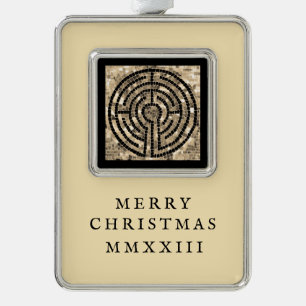 LABYRINTH V Vertical Framed Ornament