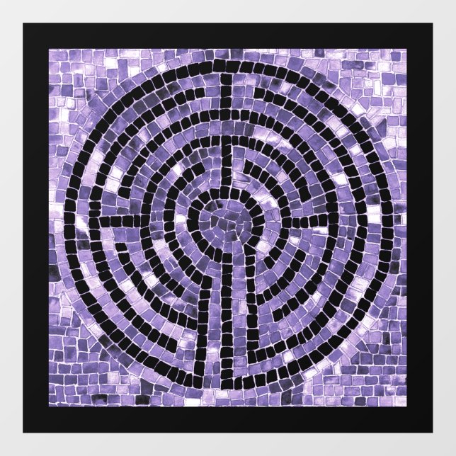 LABYRINTH VI 12x12 Window Cling - Black (Sheet)