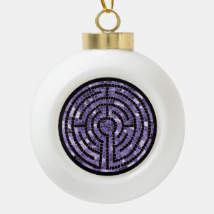 LABYRINTH VI Ceramic Ball Ornament