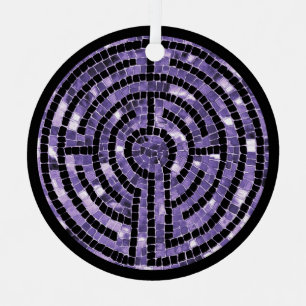 LABYRINTH VI Metal Circle Ornament