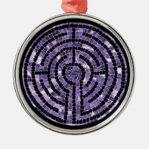 LABYRINTH VI Premium Round Ornament
