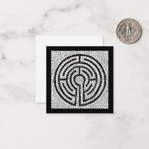 LABYRINTH VII 2.5" Square Flat Card / Black