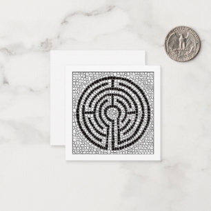 LABYRINTH VII 2.5" Square Flat Card / White