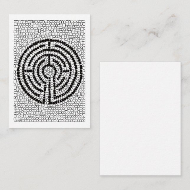LABYRINTH VII 3.5x2.5 Blank Flat Card - White (Front/Back)