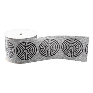 LABYRINTH VII 3" Wide Grosgrain Ribbon