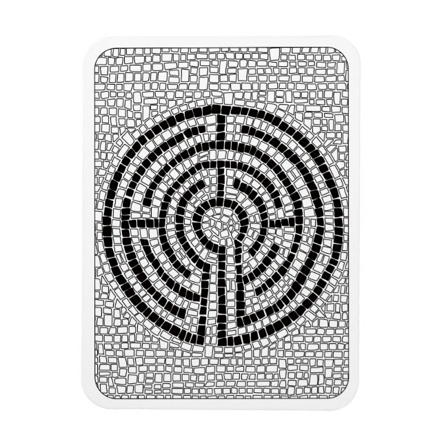LABYRINTH VII 3x4 Flexible Magnet - White (Vertical)