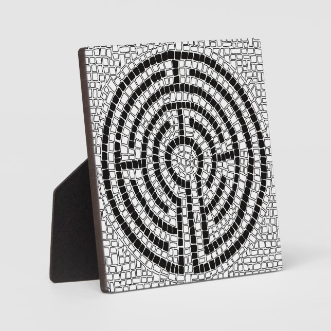 LABYRINTH VII 5.25 Square Plaque with Easel  (Front)