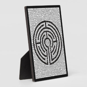 LABYRINTH VII 5x7 Plaque with Easel - Black