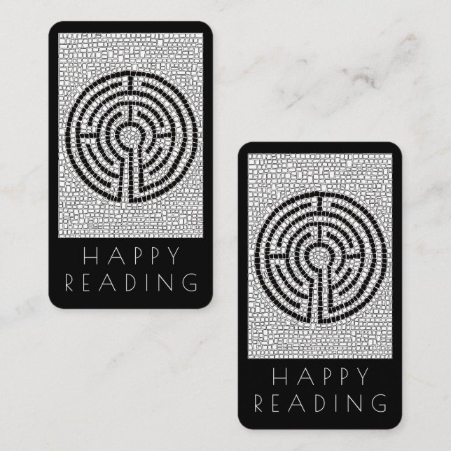LABYRINTH VII Bookmark - 3.5x2 Card + Text / Black (Front/Back)