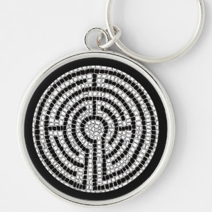 LABYRINTH VII Premium Round Keychain