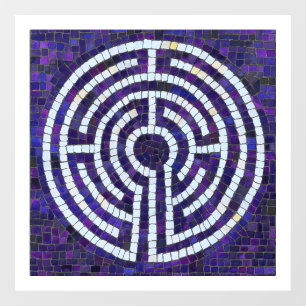 LABYRINTH VIII 12x12 Window Cling - White