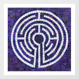 LABYRINTH VIII 12x12 Window Cling - White