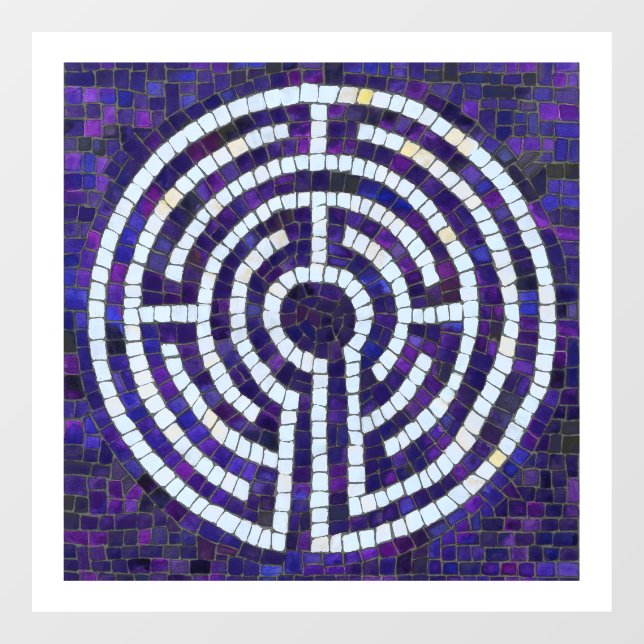 LABYRINTH VIII 12x12 Window Cling - White (Sheet)