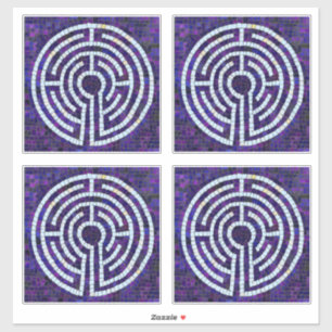 Labyrinth VIII 14"x14" Vinyl Sticker (4 Small)