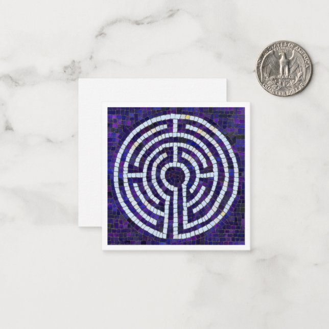 LABYRINTH VIII 2.5" Square Flat Card / White (Front/Back In Situ)