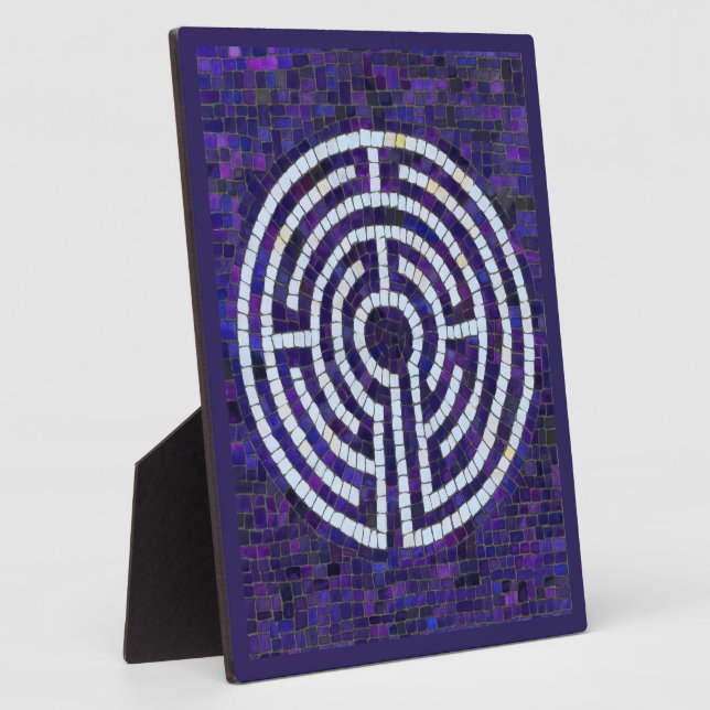 LABYRINTH VIII 8x10 Plaque with Easel - Violet (Side)