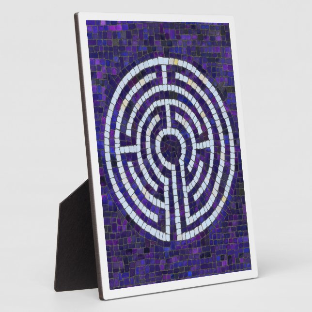 LABYRINTH VIII 8x10 Plaque with Easel - White (Side)